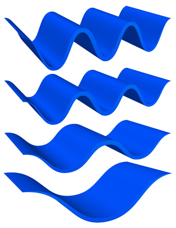 Abstract wavy shapesのイラスト素材