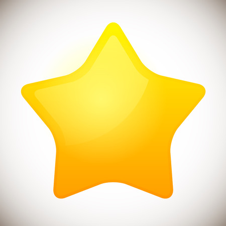 vector illustration of Bright Rounded modern Star icon / Star element.のイラスト素材
