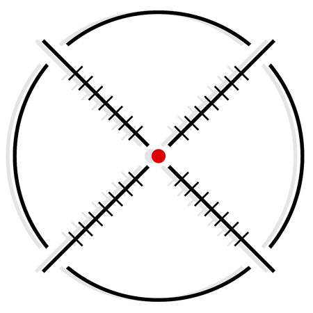 vector illustration of Cross-hair, reticle, target-mark symbolのイラスト素材