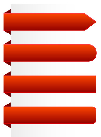 Vector Illustration of Horizontal banner shapesのイラスト素材