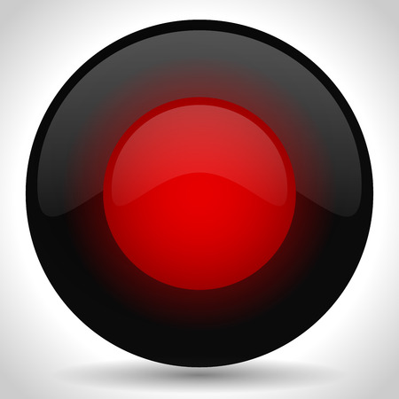  Vector Illustration of Glowing record, rec button. Live, taping, recording concepts.のイラスト素材