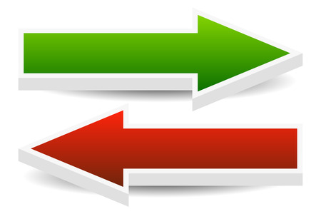 Vector Illustration of Left and Right Arrowsのイラスト素材