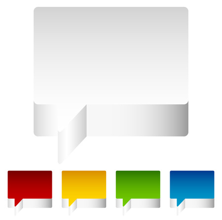 3D Blank Speech / Talk Bubblesのイラスト素材