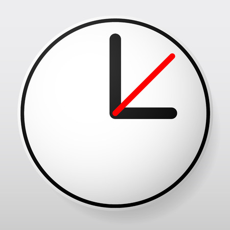 Clock Graphics, Clock Icon. Editable clock with hour, minute and second pointers. Time, schedule, fastness conceptsのイラスト素材