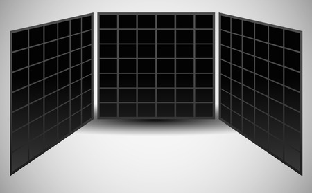 3 Pane Video Wallのイラスト素材