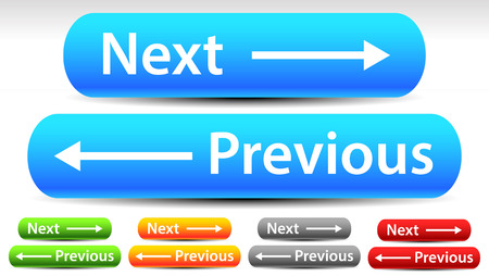 Rounded Next Previous Buttons with Arrowsのイラスト素材