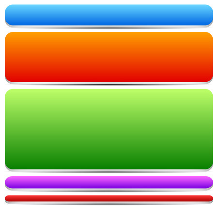 Different Button, Banner Shapes, Barsのイラスト素材