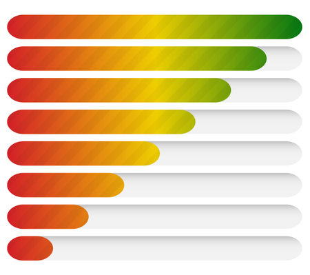 Progress loading bars. Vector