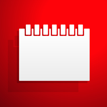 Red calendar vector icon. Illustration for schedule, appointment or generic date related concepts.のイラスト素材