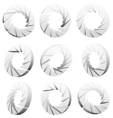 Camera shutter with aperture for photography concepts. Vectorのイラスト素材