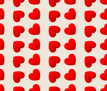 Repeatable heart pattern, heart background, vector graphics.