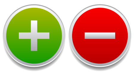 Plus and minus signs, symbolsの写真素材