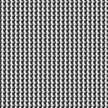 Seamlessly repeatable geometric vector pattern with distorted (wavy, warped) shapes, forms. Black...