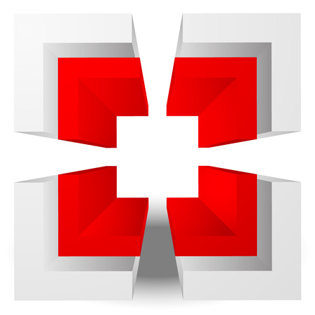 3d crosshair, reticle, target graphics. Editable vector.の写真素材