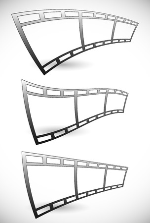 Set of 35 mm filmstrips for photography concepts.のイラスト素材
