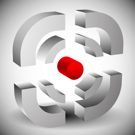 Crosshair, reticle icon for accuracy, alignment, targeting concepts. Editable vector.のイラスト素材