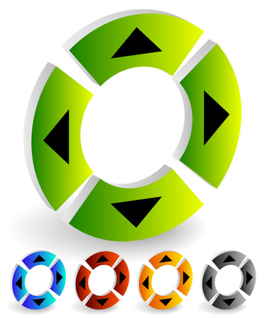 Four way arrow, button with arrows. Vector Illustration.のイラスト素材
