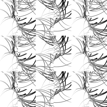 Wavy lines repeatable pattern. Black and white vector backgroundのイラスト素材