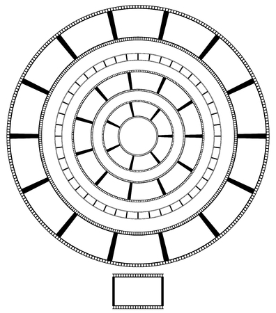 Film strip vector graphics for photography conceptsのイラスト素材