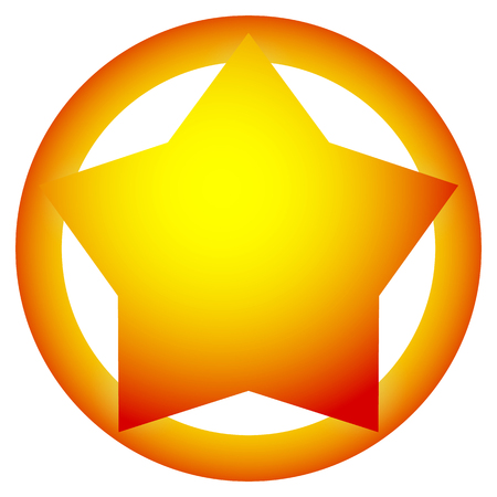 Classic western sheriff badge, sheriff star. Vector illustration.のイラスト素材