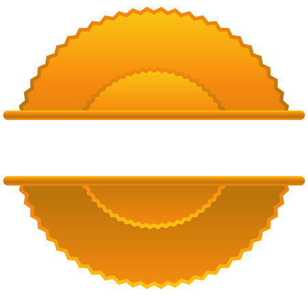 Metal badge, pin with blank space for texts.のイラスト素材