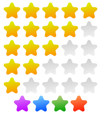 Star rating graphic element for valuation, review, classification concepts. Vector.のイラスト素材