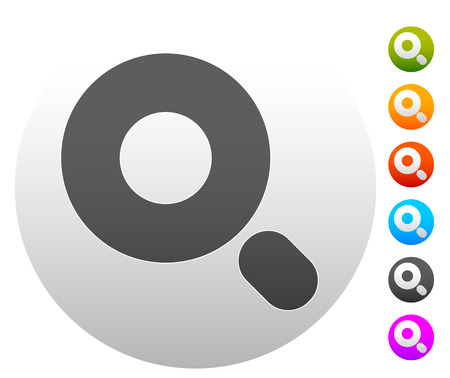 Magnifier / Magnifying glass symbol, icon. Seach, seek, zoom, enlarge themes.のイラスト素材