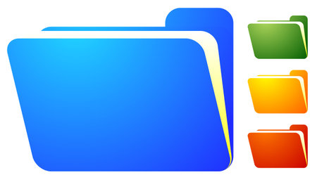 Open folder with document, file. vector graphicのイラスト素材