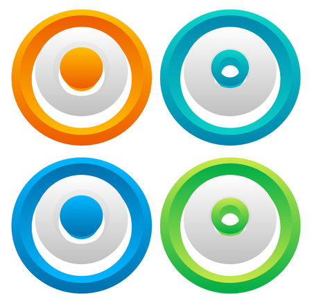 3d Colorful circle elements. editable vector graphic.のイラスト素材