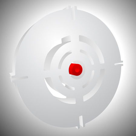 Cross hair, reticle, target mark editable vector.のイラスト素材