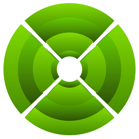 Colored crosshair, reticle, target mark shape on whiteのイラスト素材