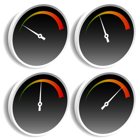 Circle dial, gauge template. Editable vector illustration.のイラスト素材