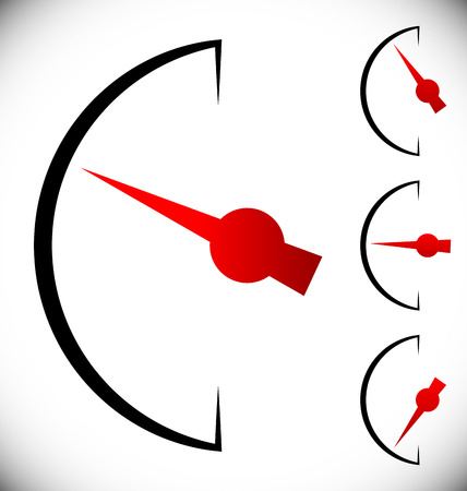 Pressure gauge, generic dial template. vector graphicのイラスト素材