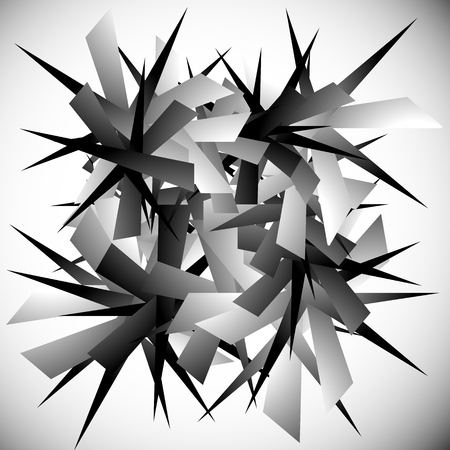 Abstract graphic with pointed, random, scattered shapes.のイラスト素材