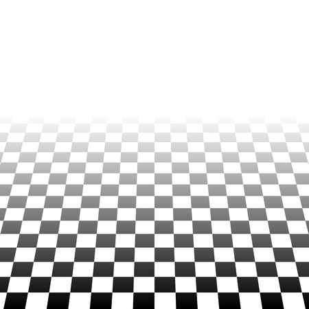 Checkered plane fading to transparent. Vector art.のイラスト素材
