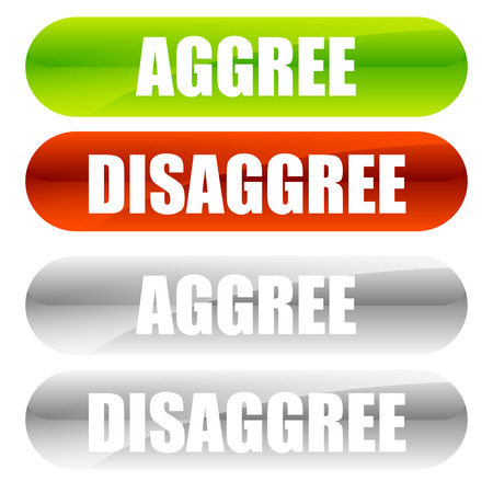 Confirmation buttons with text. Gray versions included.のイラスト素材