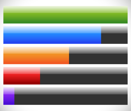 Bars with different levels. Progress, loading bars.のイラスト素材