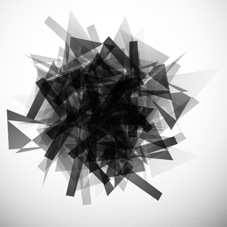 Abstract textured, edgy, monochrome graphic. Vector art.のイラスト素材