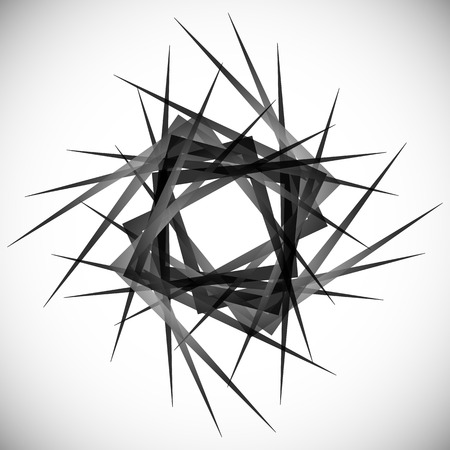 Abstract spiral element with rotated shapes. Vector art.のイラスト素材
