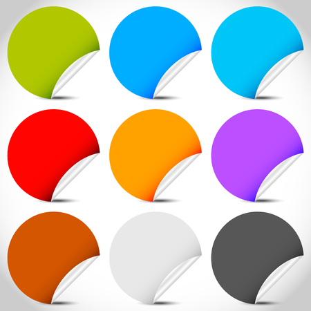 Blank peeling sticker set with more colors.のイラスト素材