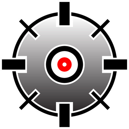 Target mark, reticle, cross hair vector graphicのイラスト素材