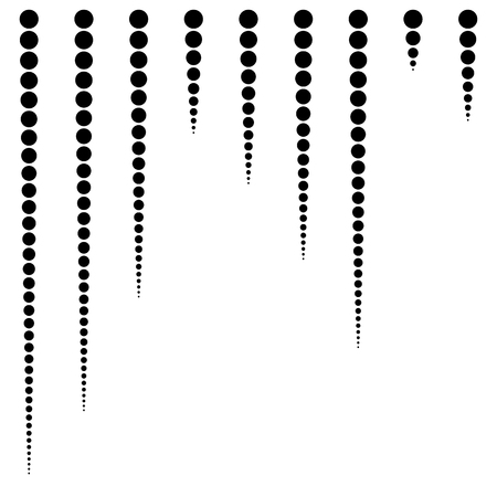 Set of circles in lines with equal spacing (4px).のイラスト素材