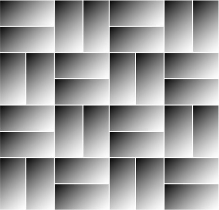 Monochrome seamless pattern with rectangle, squares shapes. Repeatable.