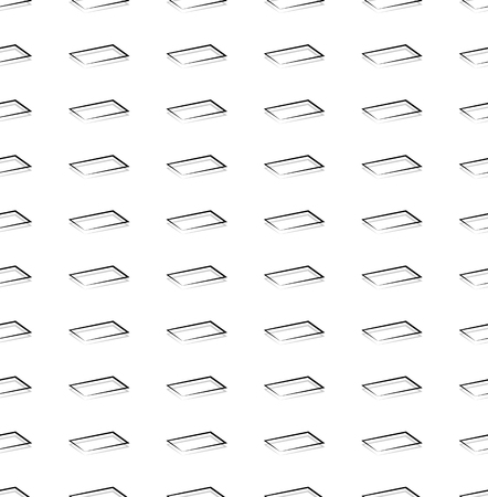 Repeatable pattern with rectangular square shapes. Monochrome abstract backgroundのイラスト素材