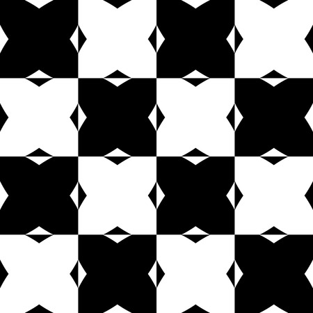 Seamless monochrome pattern with X shape, intersecting, crossing lines. Repeatable abstract backgroundのイラスト素材