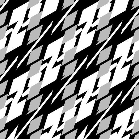 Abstract seamless geometric background / pattern. Monochrome repeatable vector texture.