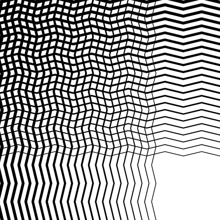 Intersecting wavy lines pattern / texture. Editable vector art.のイラスト素材