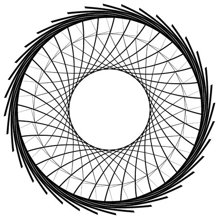 Abstract spiral element, motif isolated on white backgroundのイラスト素材