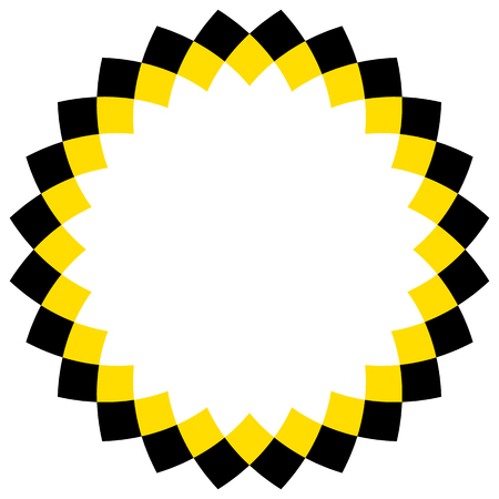 Geometric flower or generic motif isolated on whiteのイラスト素材