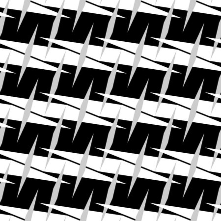 Abstract geometric monochrome, minimal artistic pattern. Seamlessly repeatable.